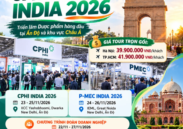TRIỂN LÃM DƯỢC PHẨM ẤN ĐỘ CPHI & P-MEC INDIA 2026